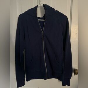 Navy Lululemon zip up hoodie